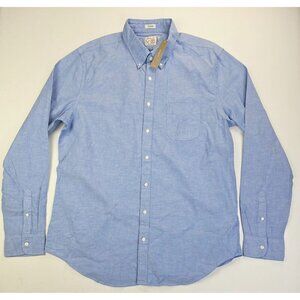 J. Crew Classic The Broken In Oxford XLT Mens Blue Button Down Long Sleeve NWT
